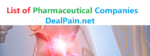 List of Pharmaceutical Companies